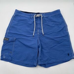 Polo Ralph Lauren Kailua Swim Trunks Size XL Blue Lined Cargo Pocket Swimwear